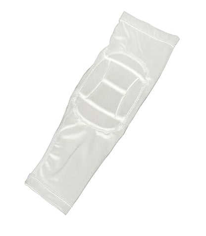 Tandem Sport Padded Arm Sleeves - Compression Sleeves with Built-In Elbow Padding to Reduce Injury & Stress - color: White, size: Large-X-Large