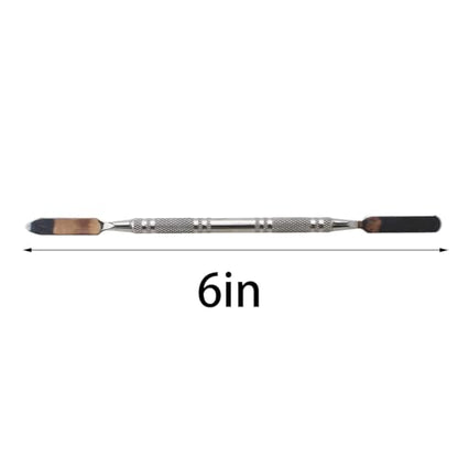 TAODAN 4PCS 160mm Silver Stainless Steel Spatula Double Ended Laboratory Scraper Mini Metal Embossing Rod Foundation Tint Bar Suitable for Classrooms and Plants