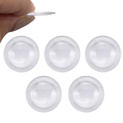 Double Convex Lens - 20mm Diameter, 34mm Focal Length, Optical biconvex Lens for Physics Experiments, Photography, Magnifying, and DIY Projects - Pack of 5pcs (20mm x H2.66mm x F34) - size: 20mm x H2.66mm x F34