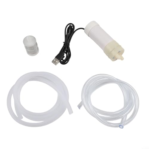 5V Self-Priming Water Pump USB Powered Vacuum Pump with 4L/Min Flow Plastic Housing Compact Portable Design for Aquarium Cleaning, Balcony Irrigation, Camping and Outdoor(5 Meter) - size: 5 Meter
