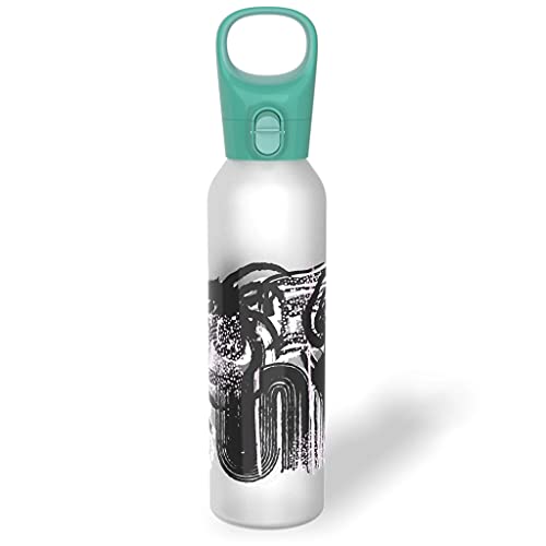 Pyrex 24-Oz Color Changing Glass Water Bottle with Silicone Coating, Leakproof and Textured Glass Reusable Water Bottle with Flip-Top Lid, Eco-Friendly, BPA-Free Silicone Coating, Doodles
