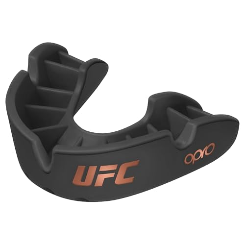 OPRO Bronze Level UFC Moldable Mouth Guard, Essential Fit (Black) - color: Ufc Black, size: Adult