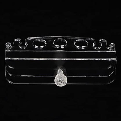 Acrylic Transparent Aquarium Tool Holder, Maintenance Rack S, White Clear, Space Saving Organizer - Durable Material, Easy Installation, Ideal for Fish Tank Tools