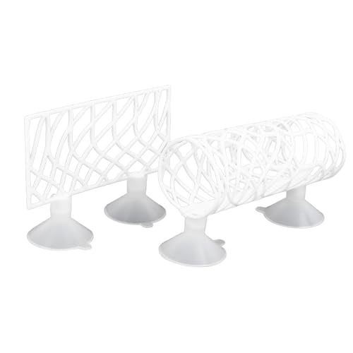 Asixxsix Betta Fish Tunnel, Hollow Design Betta Sleeping Tube Betta Tunnel Swim Tube, Shrimp Guppies Hideout Betta Shelter Toys, Betta Fish Accessories Decorations (White)
