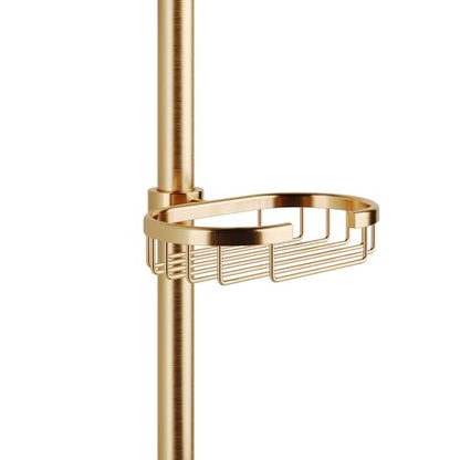 PULSE ShowerSpas Kauai III Brushed Gold Rain Shower Head with Handheld Spray - 1.8 GPM, 8" Showerhead, 5-Function HandShower, Adjustable Slide Bar - Shower Heads with Handheld Spray Combo - size: 1.8 Gallon Per Minute, style: Brushed Gold