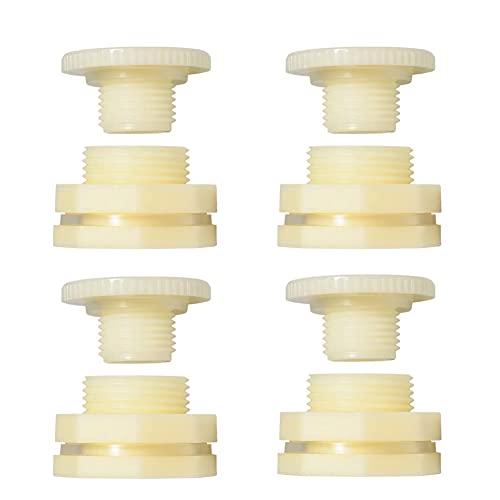 1" ABS Bulkhead Water Tank Connector Adapter Fitting with Plugs Thru-Bulk Pipe Fitting (Set of 4) - size: 1 Inch, style: Set of 4