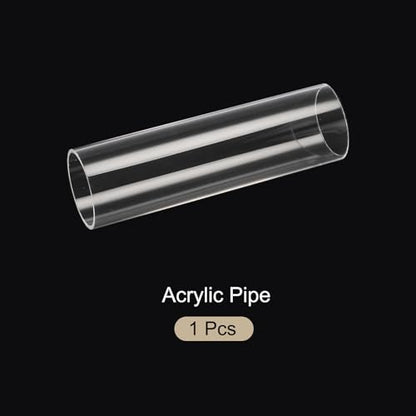6" Clear Plastic Rigid Pipe 41mm ID x 45mm OD (1 5/8" ID x 1.75" OD) Acrylic Round Tubing, [for Plumbing, Hydraulics, Aquarium] - size: 1 5/8" x 1.75"