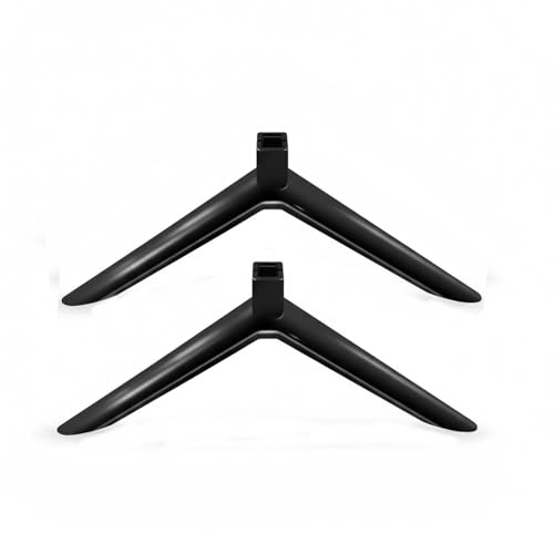 Universal TV Stand Legs for 24-27Inch TVs | 2 Pack Replacement TV Feet with Screws | Easy Install Plastic Mounting Brackets, Black Tabletop Base Stand(Check Holes Fit)