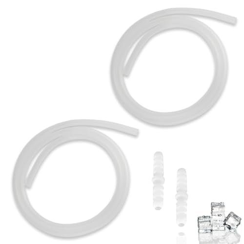 2-Pack Drain Hose Extension for Nugget & Opal Ice Maker, 1/4'' ID and 3.3 Feet Drain Hose Extension for Nugget Ice Maker, Ice Maker Hose Replacement Compatible with Nugget Accessories
