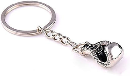 GANPUB 1Pc Silver Boxing Glove Style Keychain Zinc Alloy Key Holder Car Key Ring, Keychains, Accessories