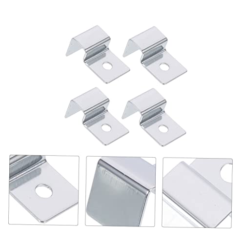 BESPORTBLE 4pcs Stainless Steel Fish Tank Lid Holders Easy Install Aquarium Glass Cover Racks Support for Thick Glass Fish Tank Accessories