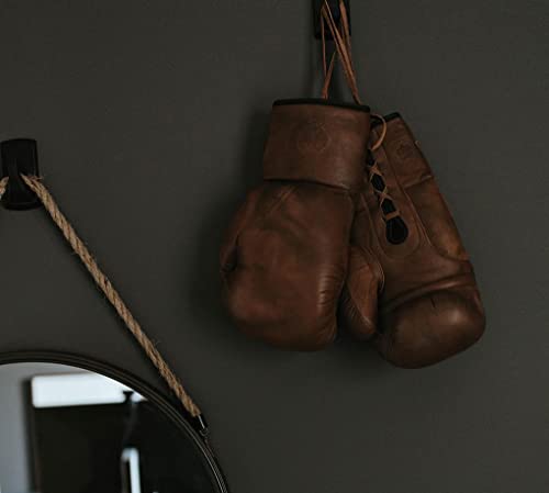 Modest Vintage Player Retro Heritage Brown Leather Boxing Gloves (Lace-Up)