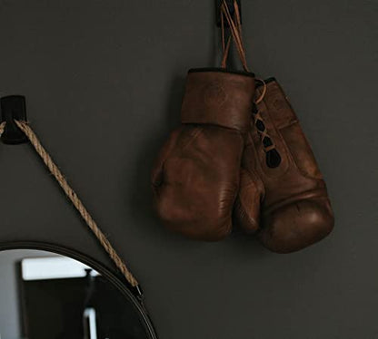 Modest Vintage Player Retro Heritage Brown Leather Boxing Gloves (Lace-Up)