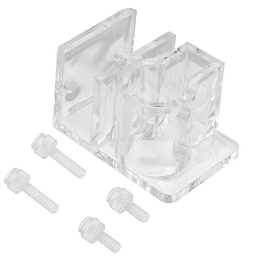 BESPORTBLE 1pc Multi-Function Fish Tank Feeding Clamp Easy Install Food Fixing Holder for Aquarium Inlet Outlet Acrylic Design for Pet Fish