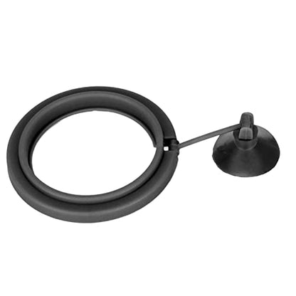 Fish Tank Ring Feeder, Plastic Strong Suction Cup for Feeding Flaky Food, Surrounds and Keeps Water Clean for Fish Aquarium Feeding Ring (Black) - color: Black/White