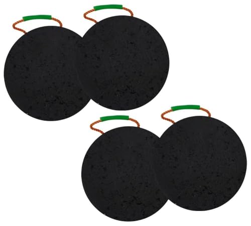 Mytee Products (4 Pack) Round Outrigger Pad 15" Diameter, 1.5" Thick, 50,000 lbs WLL, RV Pads, Lightweight, Stackable, Waterproof, Unbreakable, Ergonomic Handle - size: 4 - Pack
