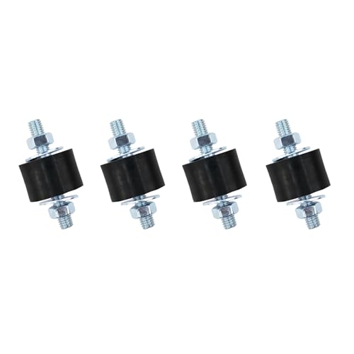 4 Pack M8 Anti-Vibration Rubber Isolator Mounts, 30x20mm Rubber Studs Shock Absorber, Cylindrical Vibration Isolators for Diesel Engines, Air Compressors, Vibration Motor