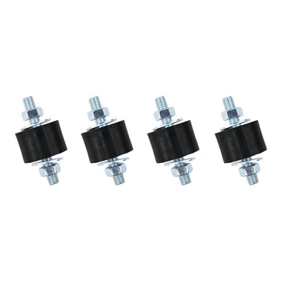 4 Pack M8 Anti-Vibration Rubber Isolator Mounts, 30x20mm Rubber Studs Shock Absorber, Cylindrical Vibration Isolators for Diesel Engines, Air Compressors, Vibration Motor