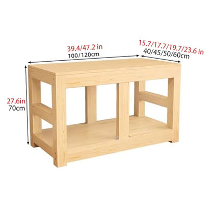 Solid Wood Aquarium Stand - Wear-Resistant Base with High Load Capacity and Reinforced Supports for Offices, Study Rooms, Dining Areas, Hotels, and Living Rooms - size: 39.4x19.7in