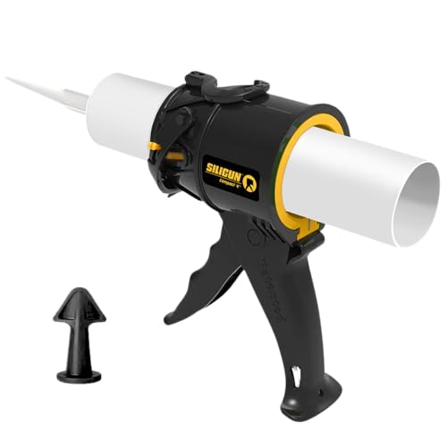 SILIGUN™ Compact Caulking Gun - No Drip Caulk Gun - Patented Design - Lightweight ABS Frame - Works with All 10 oz Tubes (SILIGUN Nozzle Kit) - color: Siligun Nozzle Kit