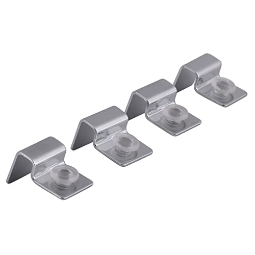 4PCS Aquarium Cover Clips, Adjustable Glass Lid Support Holders with Silicone Cushion, Stainless Steel Material, Fit 6/8/10/12mm Thickness Fish Tank Glass (8mm)
