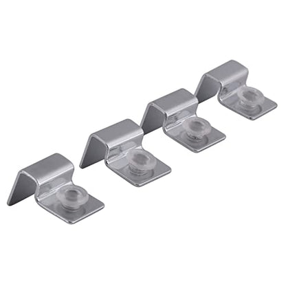 4PCS Aquarium Cover Clips, Adjustable Glass Lid Support Holders with Silicone Cushion, Stainless Steel Material, Fit 6/8/10/12mm Thickness Fish Tank Glass (8mm)