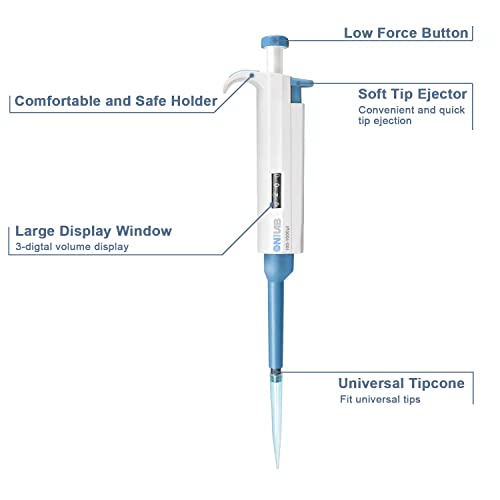 ONiLAB Lab Micropipette, Adjustable Volume Single Channel Pipettors,1000-5000ul - style: 1000-5000ul
