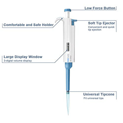 ONiLAB Lab Micropipette, Adjustable Volume Single Channel Pipettors,1000-5000ul - style: 1000-5000ul