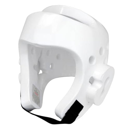 AAMA Custom Foam Sparring Gear Set - Foam Headgear, Olympic Style Chest Guard, Foam Punch and Kick - color: WHITE