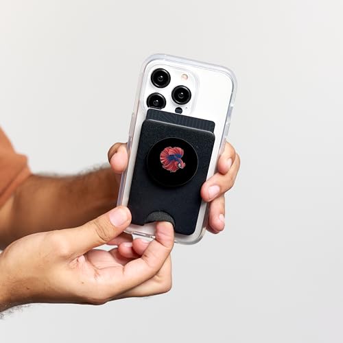 Colorful Betta Fish Portrait Vibrant Aquarium Art PopSockets PopWallet for MagSafe - style: Magnetic PopWallet