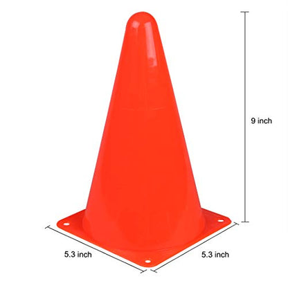 CARTMAN Agility Training Cones, Plastic Soccer Field Markers Indoor Outdoor for Events - style: 9" 12pk