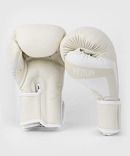 Venum Elite Boxing Gloves - color: White/Ivory, size: 12-Ounce