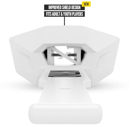 Nxtrnd Two Pro Football Mouth Guard, Permanent Strap, Fits Adult & Youth (White) - color: White Pro