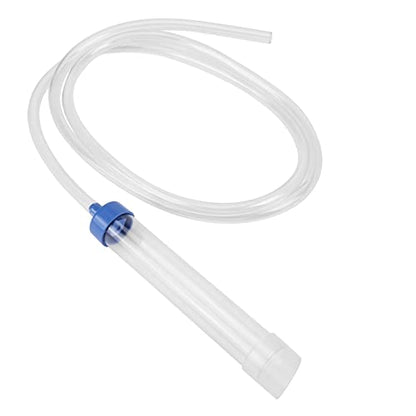 Aquarium Manual Water Changer, Gravel Cleaner Siphon Tube PVC Vacuum Pump Fish Tank Water Transfer Tool Small Size Fit for About 30L Aquarium