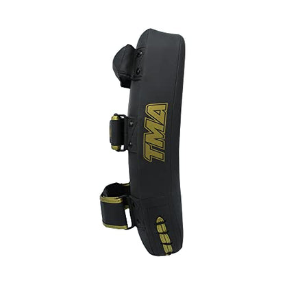 TMA Thai Pads Curved Kickboxing Muay Thai with Solid Handle Grip,Strike Shield for Knees Elbows Kicks Punches, Coaching Training Boxing MMA Martial Arts Taekwondo (Single)