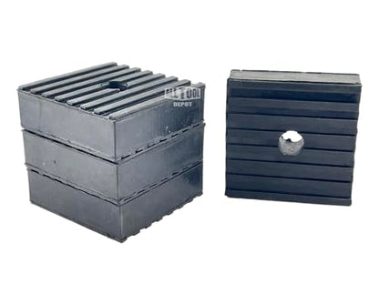 3" x 3" x 1" Super Duty All Rubber Anti Vibration Isolation Pads (4 Pack) - style: 4 Pads