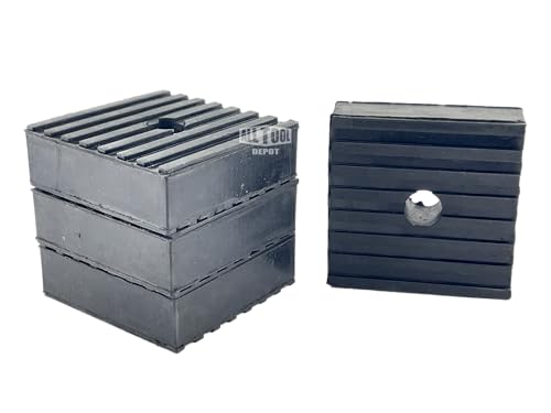 3" x 3" x 1" Super Duty All Rubber Anti Vibration Isolation Pads (4 Pack) - style: 4 Pads