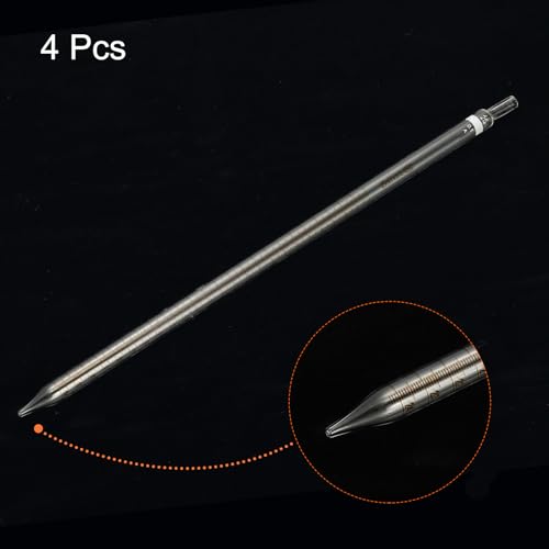 PATIKIL Graduated Dropper Pipettes 4 Pcs 25ml Reusable Borosilicate Glass Pipette for Transfer Liquid for Laboratory, Chemistry, Clear - size: 25ml
