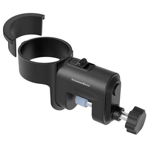 Sous Vide Bracket Clamp Replacement: KitchenBoss Sousvide Fixing Bracket with Silicone Shim, Compatible with Anova, Greater Goods, Fits Sous-vide in The 2.08-2.46 Inch Diameter Range, BK300B