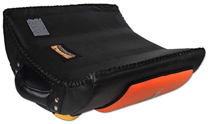 Muay Thai Low/Leg Kick Pads - Geltech Curved for Muay Thai, MMA, Kickboxing - style: Mughals Premium GelLined
