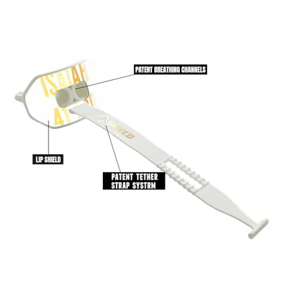 O Shield Vortex Graphic Football Mouth Guard, Isaiah 41:10 White - color: Isaiah 41:10 White
