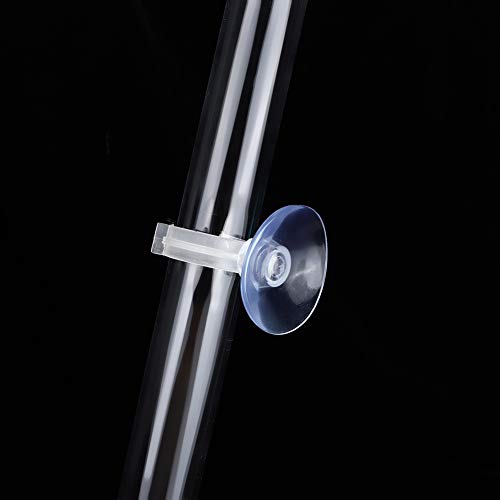 Pissente Aquarium Feeding Tube Kit, Acrylic Transparent Aquarium Fish Shrimp Feeder Fish Feeding Tube with Tray Set for Fish Aquarium Shrimp Tropical Fish Feeding (Tube - size: Tube length 40cm