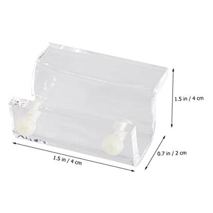 Aquarium Support Brackets 4pcs Acrylic Fish Tank Cover Holder Easy to Install Suitable for Open Ribs Tanks (White)