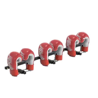 Wall Mounted Display Boxing Glove Holder, Black Powder Coated Storage Rack with Metal Hook, Hold 2/3 / 4/5 Pair of Training Gloves Dryer,96cm/37.7in Long - size: 96cm/37.7in long