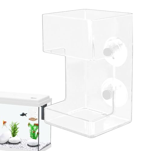 Betta Fish Feeding Tube - Clear Aquarium Feeder, Shrimp Feeder with Suction Cup | Transparent Fish Feeding Dish, Transparent Fish Feeder, Manual Betta Feeder, Fish Tank Feeding Tool for Aquatic Pets