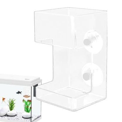 Betta Fish Feeding Tube - Clear Aquarium Feeder, Shrimp Feeder with Suction Cup | Transparent Fish Feeding Dish, Transparent Fish Feeder, Manual Betta Feeder, Fish Tank Feeding Tool for Aquatic Pets