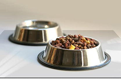 Clear Pet Bowl Mat, USA Made, Safe, Waterproof, 18 x 24 Inch, 2mm Thick Smooth Vinyl, Floor Protection, Dog Cage Mat, Under Aquarium Mat