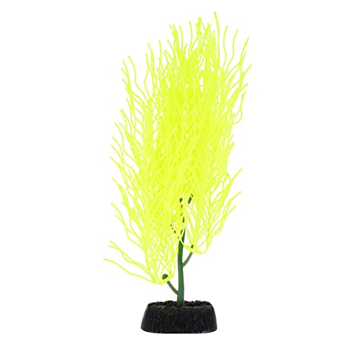 POPETPOP Artificial Hornwort Plant Aquarium Decor Realistic Fish Tank Plant Adornment Lightweight Simulated Hornwort 7.67X3.54X1.57 Inch for Home Office Aquarium
