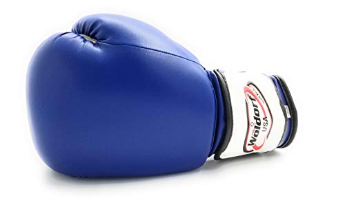 Boxing Gloves Kickboxing Blue in Vinyl, Kickboxing, Grappling, Sparring Gloves, Fighting Gloves, Muay Thai Training Gloves, Punching Gloves 6oz