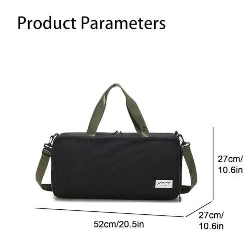 BESMART Gym Bags for Men with Side Pocket,38L Large Sports Gym Duffle Bag - color: Black